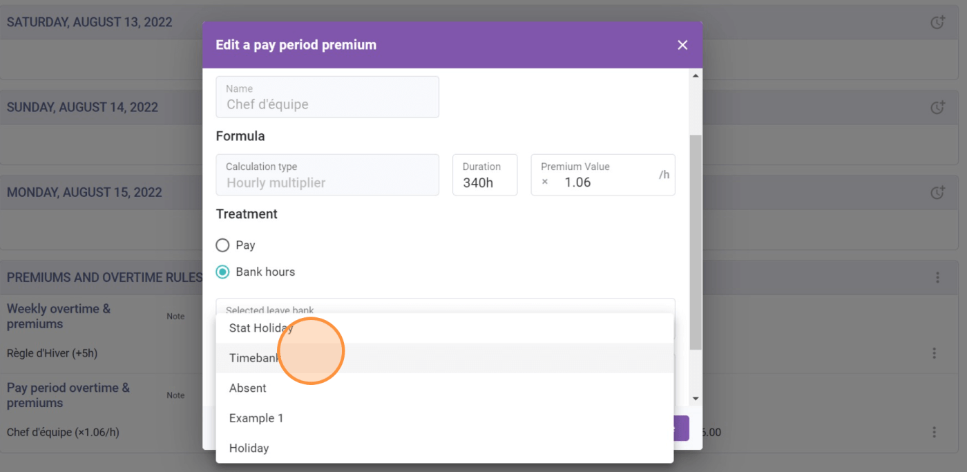 Shift premiums and overtime in Evolia